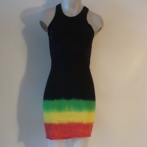 Womens Wesley Black Red Yellow Green Sleeveless Tank Dress XS *